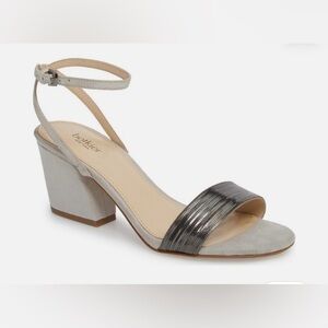 Botkier Silver and Gray Heels with Block Heel